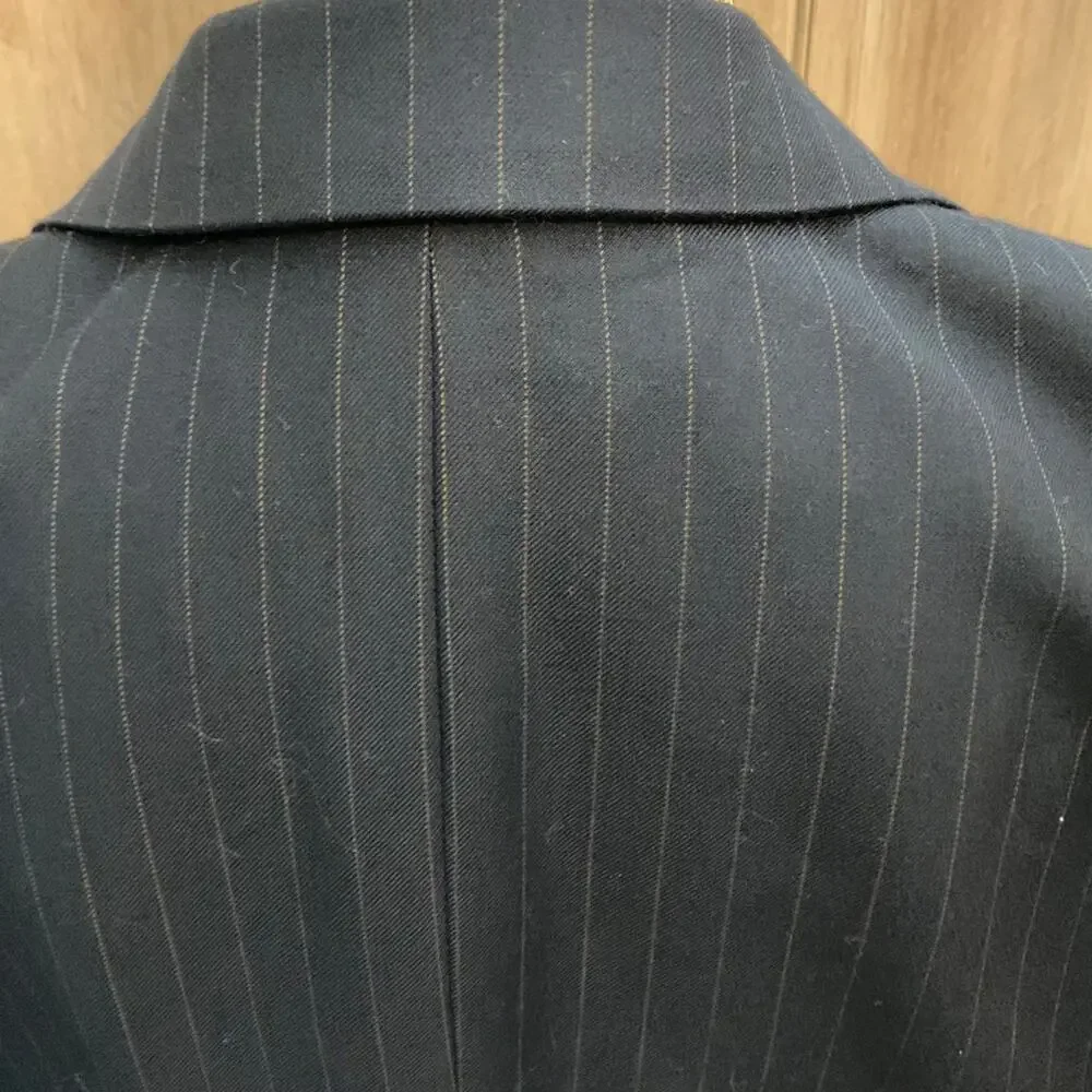 Banana Republic Modern Fit three button wool Blazer navy blue pinstripe wool 40R